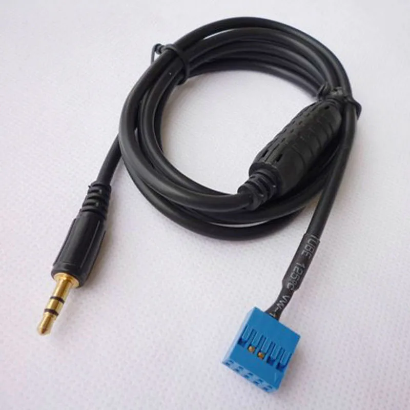 

Input Mode Auxiliary Cable For BMW E46 98-06 Interface 3.5mm Replacement Blue 10Pins Male Durable New Practical