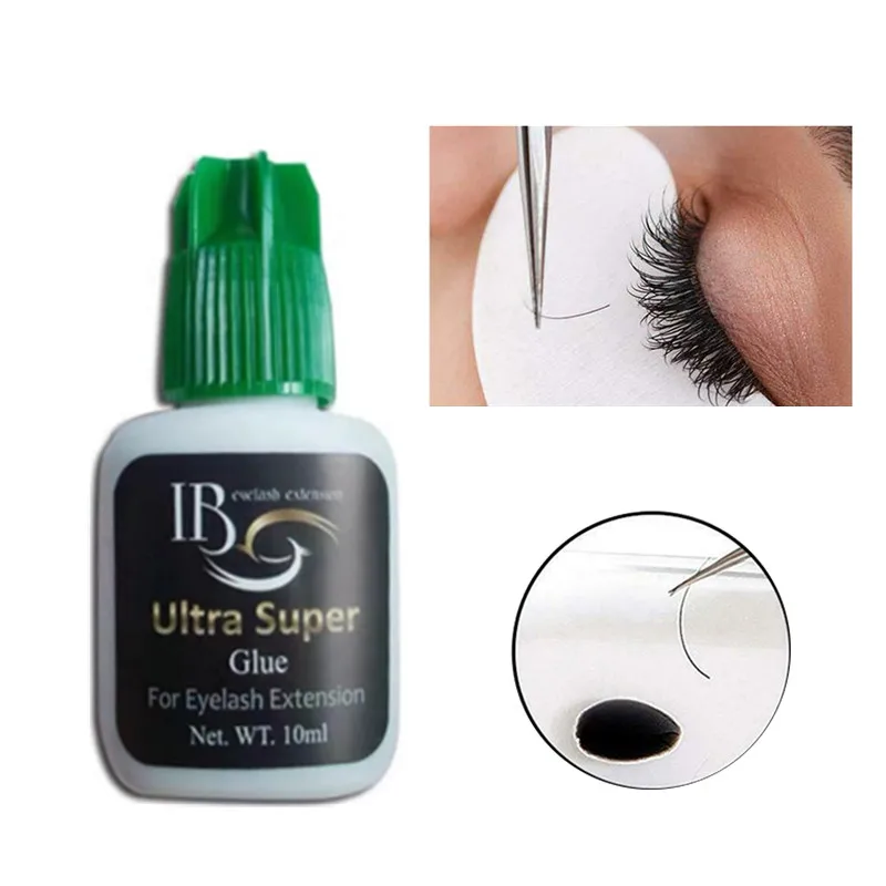 

Wholesale New I-Beauty IB Ultra Super Super Glue 5ml Quick-drying Eyelash Grafting Green Cap FalseLash Glue Women's Makeup Tool