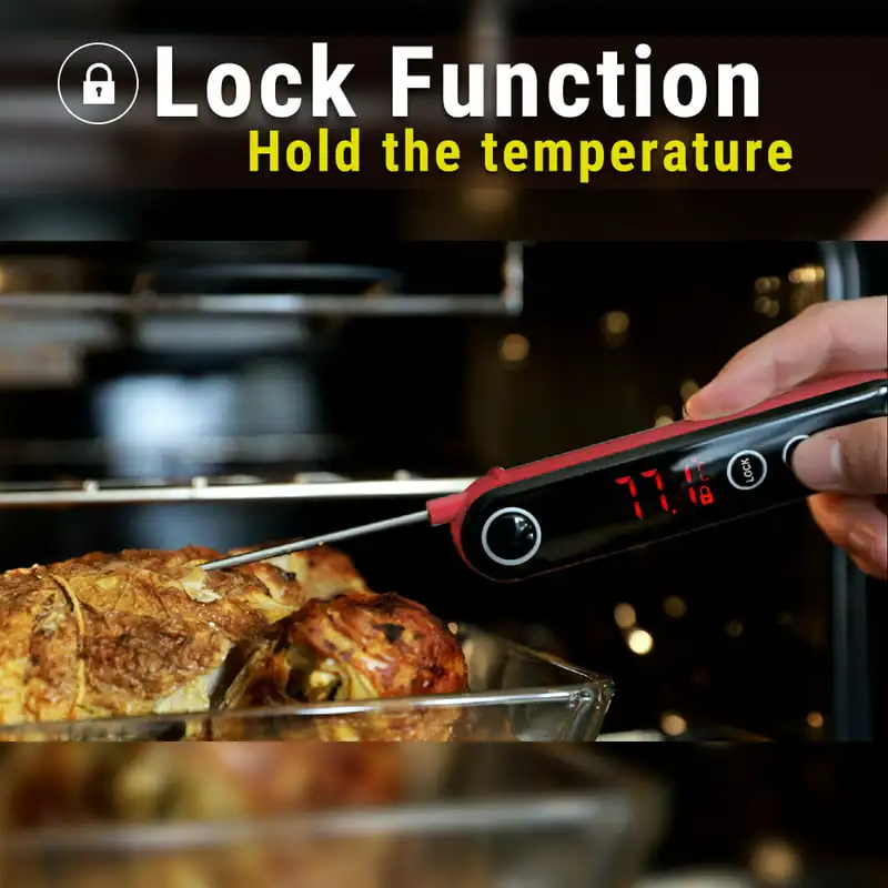 

Digital Read Meat Thermometer Super-Fast Thermocouple for Kitchen Cooking Smoker Grilling BBQ