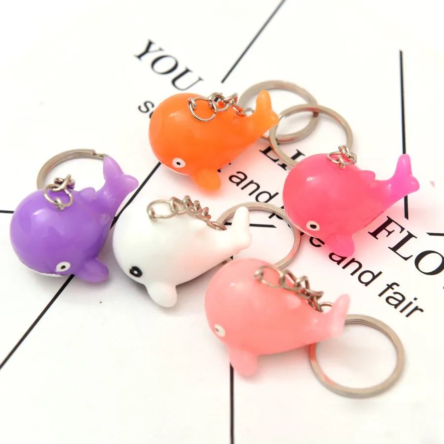 

Mini Cute Dolphin Key Chain For Women Creative Design Whale Kawaii Keychain Car Pendant Keyring Jewelry Accessories Wholesale
