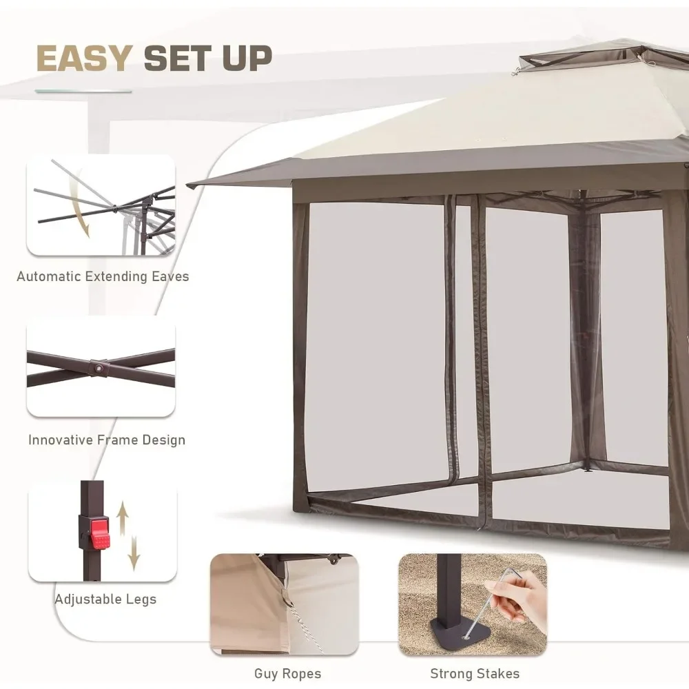 Складной тент экранированный навес с москитной сеткой беседка для патио и двора