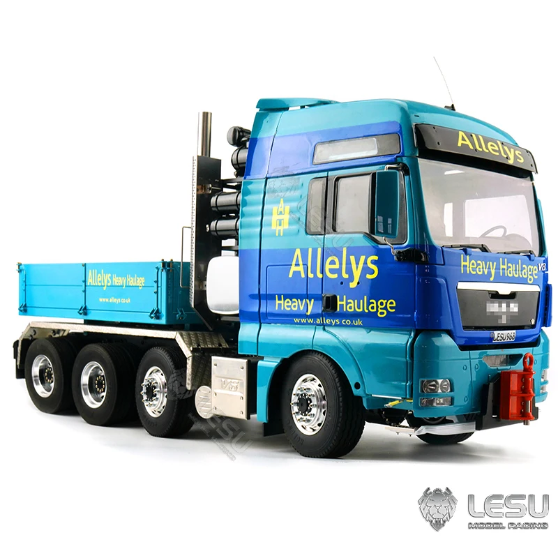 Фото LESU 1/14 имитирует грузовик 8X8, полный привод, замок дифференциала, ось, рама шасси тяжелого прицепа, трактор Tamiya, радиоуправляемая модель №3