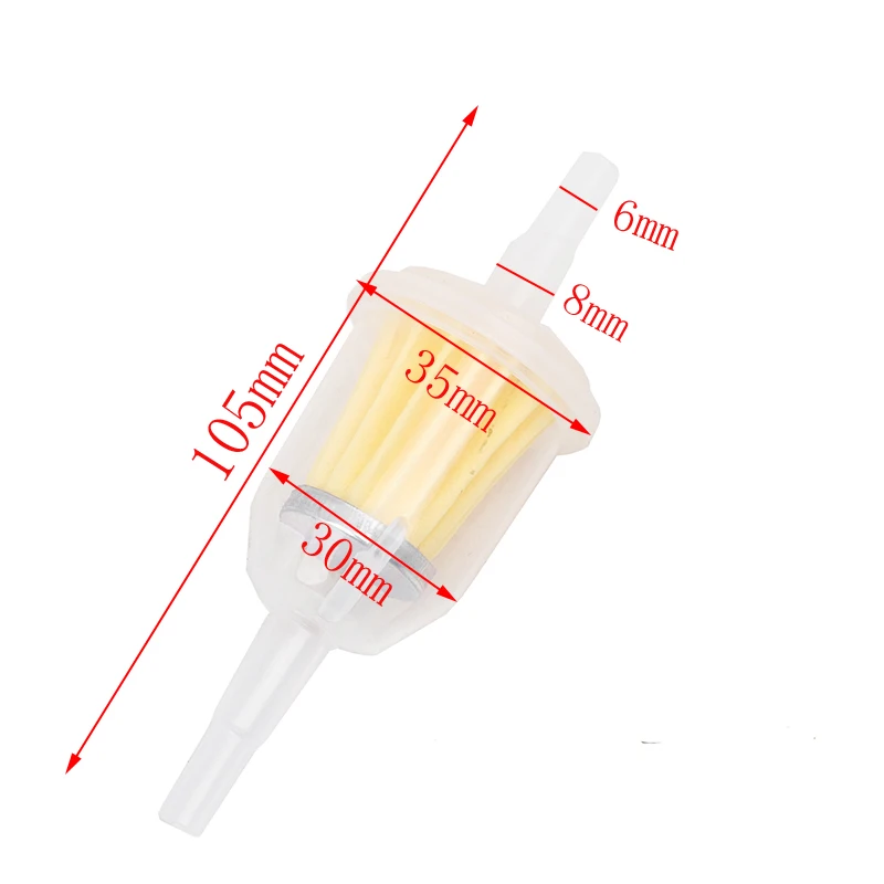 5 шт. встроенный газовый/топливный фильтр 6/8 мм 1/4 дюйма для газонокосилки