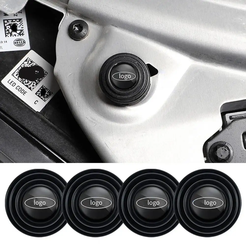 

4pcs For Ford Car Door Shock Absorber Cushion Gasket Pad Anti-collision Sticker Protection Buffer Silicone Accessories With Logo