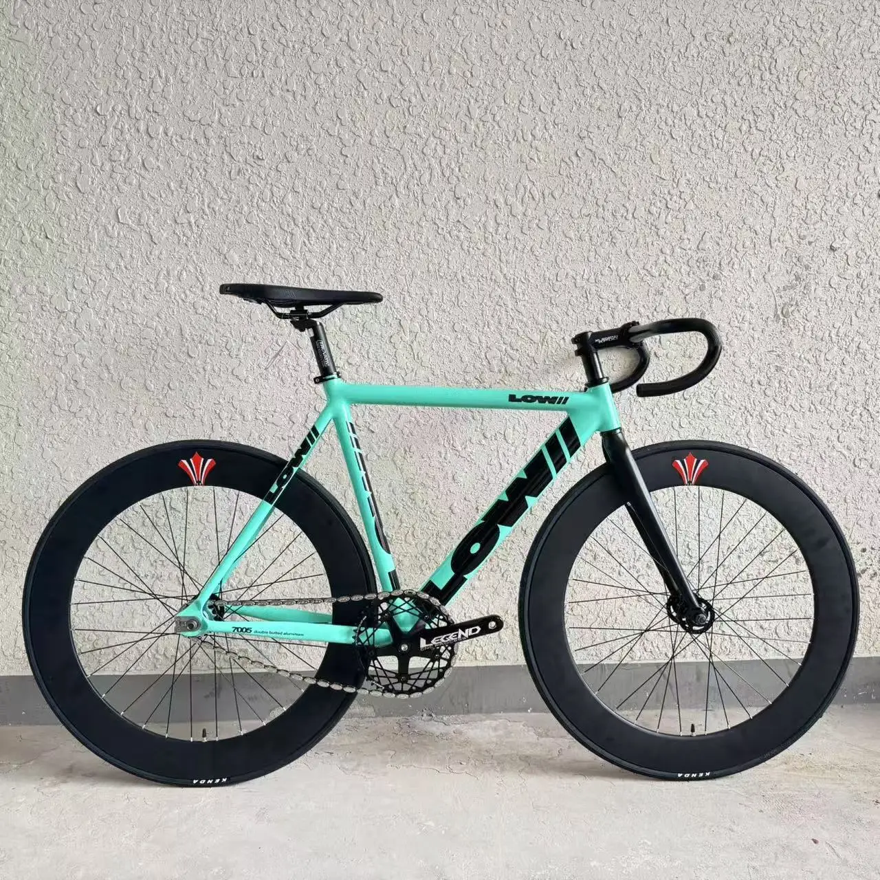 Фото 53/55/58 см велосипедная рама из алюминиевого сплава и передняя вилка Fixie Bike с фиксированной передачей велосипед 49T Spider Chianwheel 70 мм обод из алюминиевого сплава №1