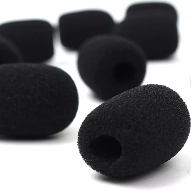 Купи 100Pcs Microphone Headset Grill Windshield Sponge Foam Black Mic Cover 30Mmx8mm за 226 рублей в магазине AliExpress