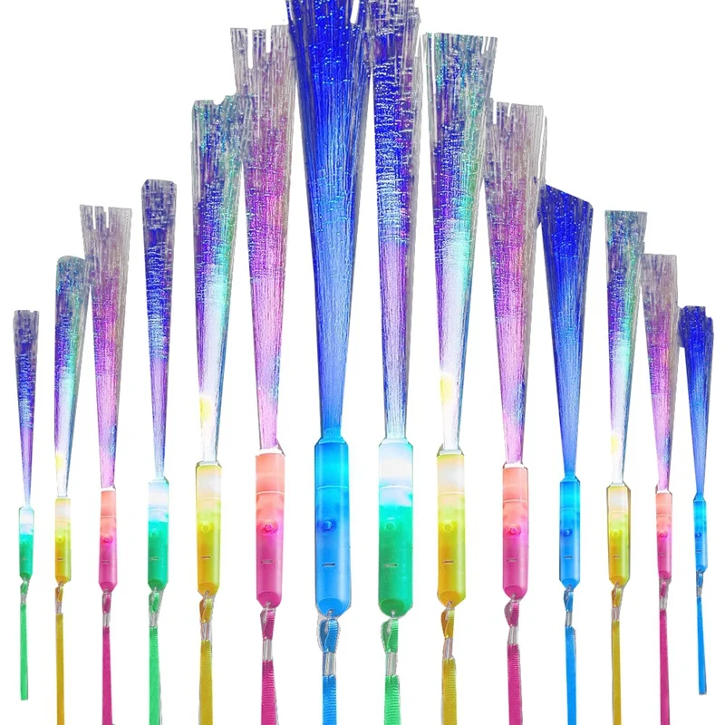 

Светящиеся волоконные палочки, 24 шт., искусственная палочка, волоконно-оптические палочки, мигающие палочки для детской свадьбы, Хэллоуина, Рождества