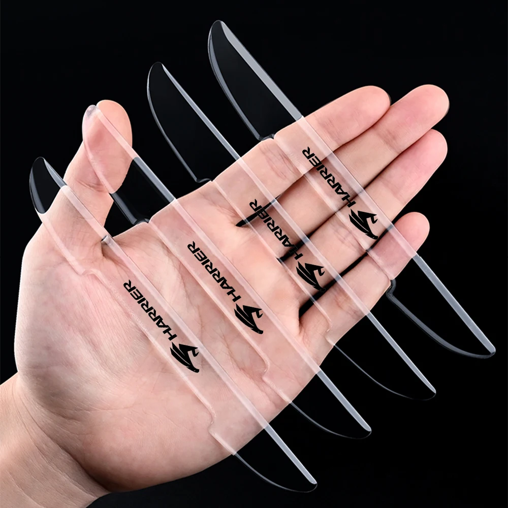 

4cps защитная пленка на дверную ручку автомобиля, отделка, устойчивая к царапинам, автомобильная ручка, чаша, полосы, наклейки для TOYOTA HARRIER