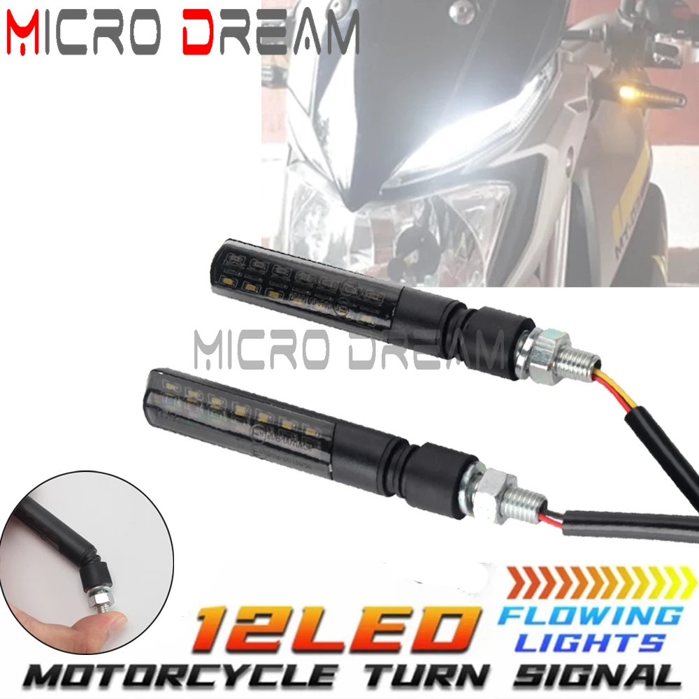 Motorcycle LED E8 E-Mark Mini Flowing Water Turn Signal Lamp Amber Indicator Flashing Blinker Light For Suzuki Kawasaki Yamaha
