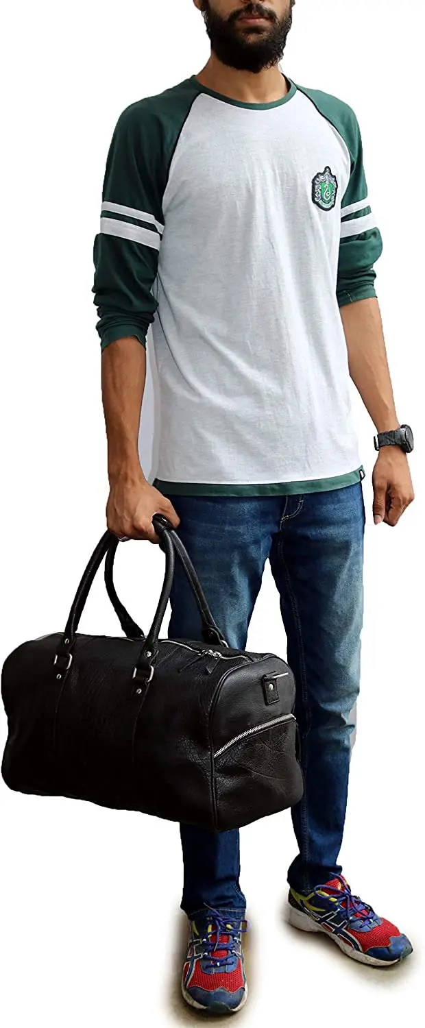 

Leather Duffle Bag Travel Carry-on Luggage overnight Gym weekender bag