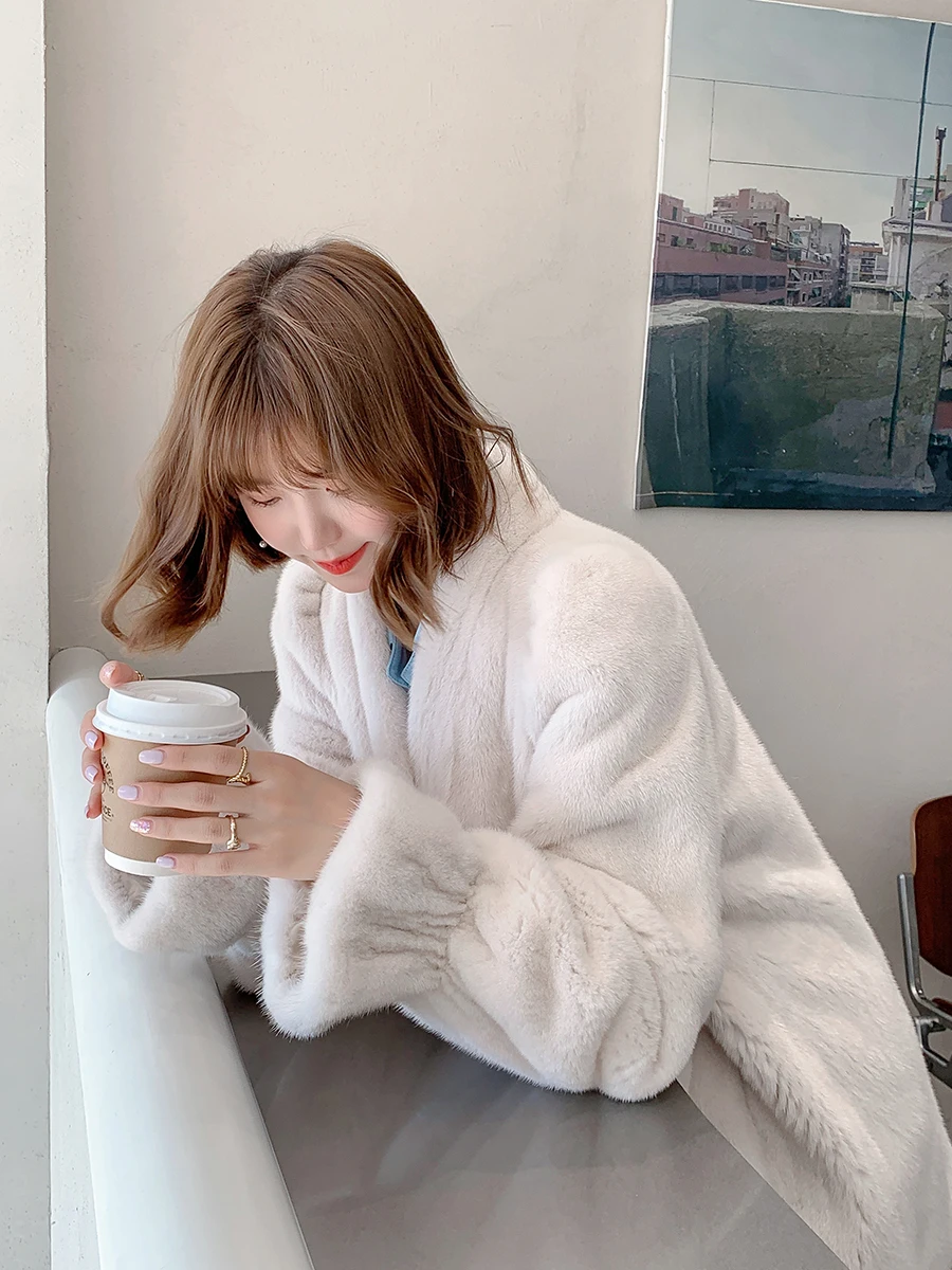 Новинка 2024 женские шубы HDHOHR из натурального меха норки верхняя одежда парка с