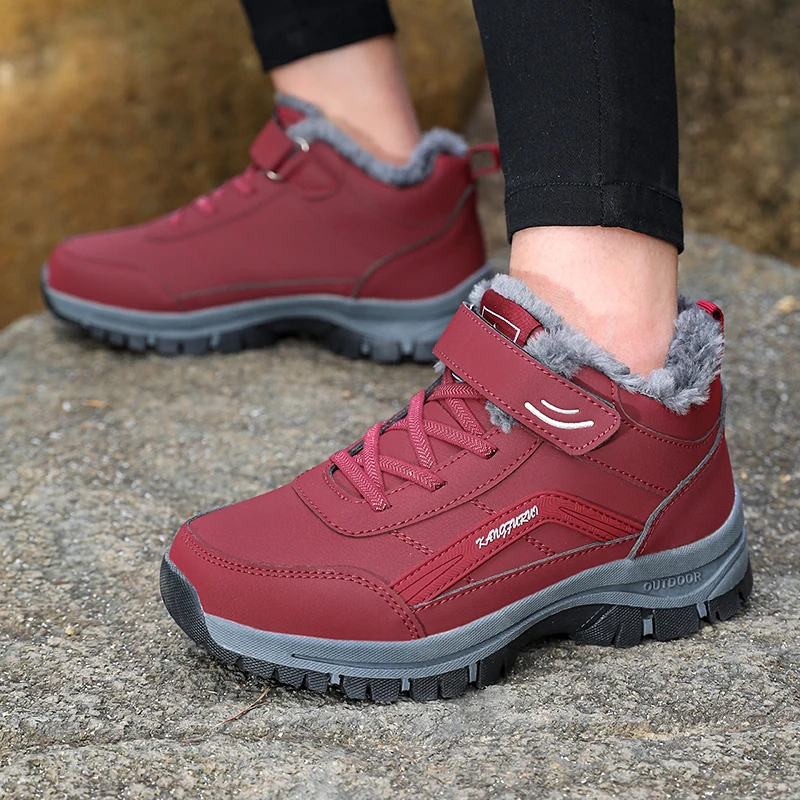 Зимние кашемировые теплые модные кроссовки для отдыха на открытом воздухе снега