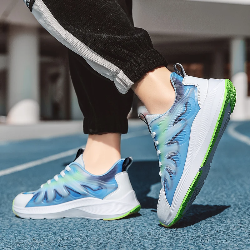 Spring Summer Fashion Reflective Men's Running Sneakers Comfortable Mesh Chunky Sneakers Men Trainers Outdoor Athletic Shoes Men
