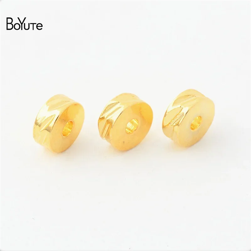 Бусины-разделители с покрытием из 18-каратного золота 3-5-6 мм 100 шт./партия