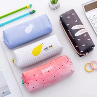 cute fruit pencil case for girls kawaii pu pen bag stationery pouch office school supplies