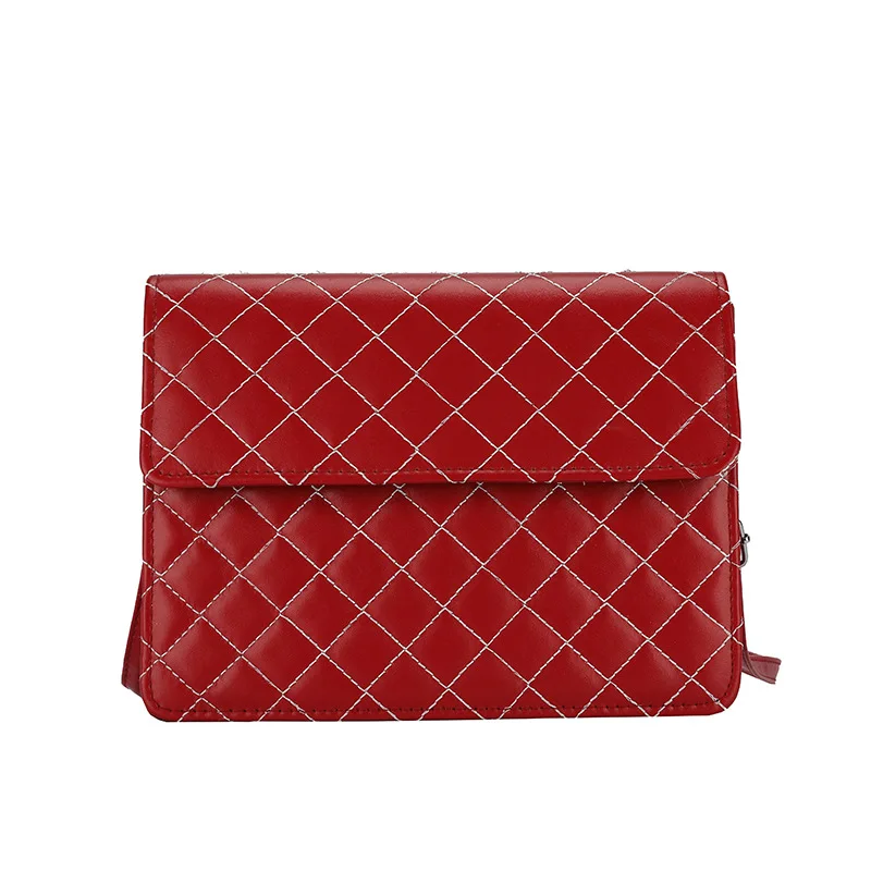 Women Bags 2022 New Fashion Diamond Check Chain Bag Shoulder Oblique Span Bag Women Small Square Bag