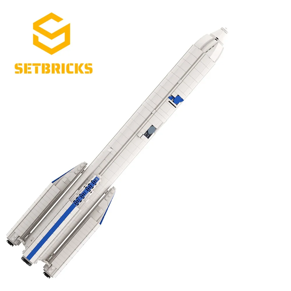 MOC Space Arianespace Arianeal 6 (1:110 Сатурн V Масштаб) Ракета Строительные блоки Набор