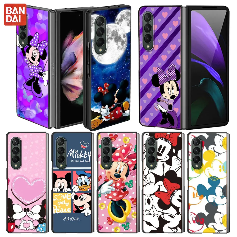 

Cartoon Mickey Mouse Case for Samsung Galaxy Z Fold3 5G Phone Cover 7.6" Fold 3 SM-F926B SM-F926N SM-F9260 Black Hard Capas New
