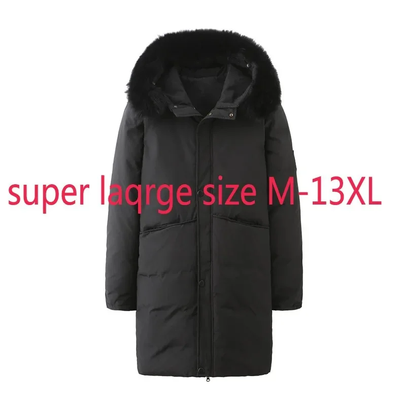 

Новое поступление, модная Высококачественная Мужская пуховая куртка, очень большое зимнее длинное пальто, Толстая Повседневная фотосессия 10XL, 11XL, 12XL, 13XL