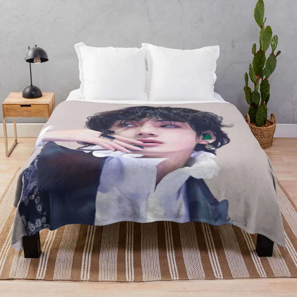 

Taehyung - V Throw Blanket double summer blanket blanket for giant sofa