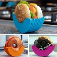 burger holders silicone hygienic reusable sandwiches holder box prevent falling apart messy free expandable dropshopping