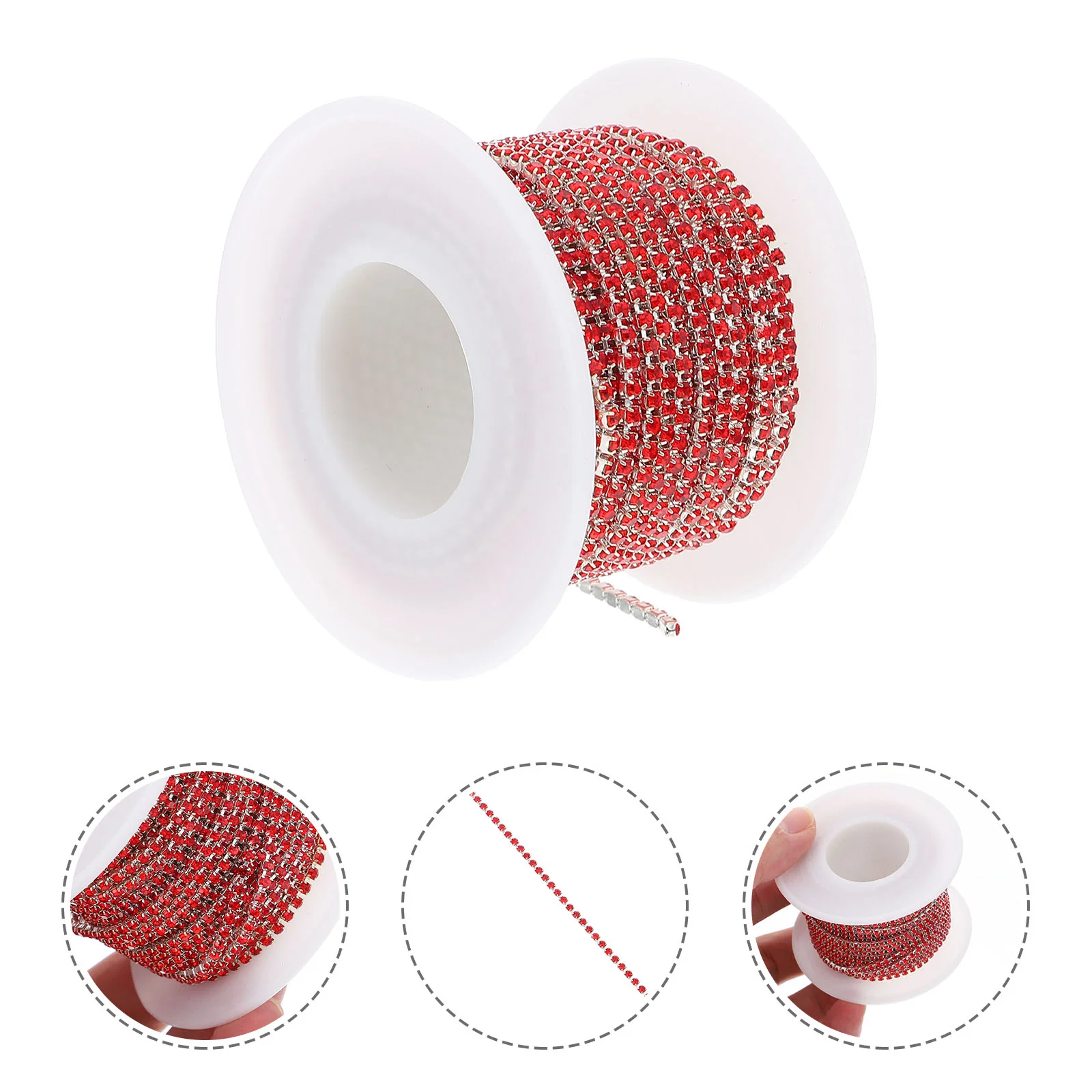 

Chain Rhinestone Crystal Rhinestones Trim Ribbon Yardsclothes Claw Sewing Craft 2Mm Strings Close Roll Beaded Necklace Diamond