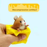 fidget toy lovely super soft durable pinch mouse cheese toy for office worker decompression toy rebound toy