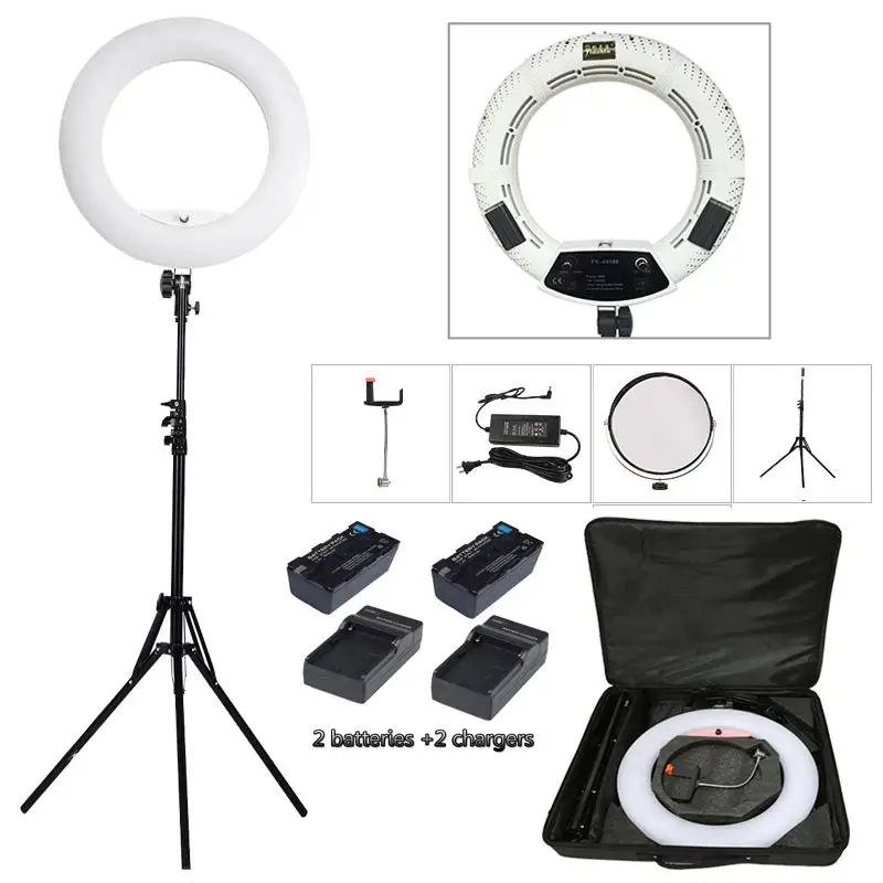 

Регулируемая кольцевая Светодиодная лампа Yidoblo для салона красоты, с теплым и холодным светом