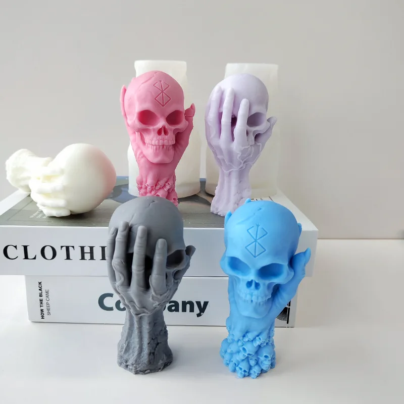 3D силиконовая форма для свечей ручной работы в форме черепа проектов DIY и