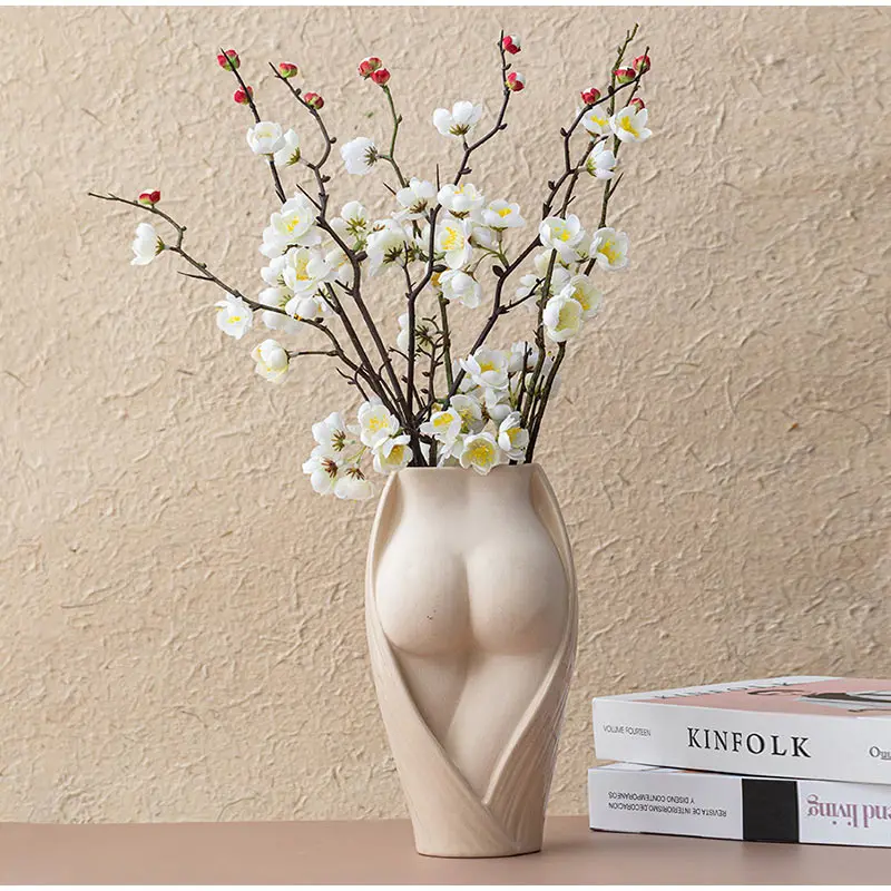 

Semi-naked Human Body Ceramic Vase Crafts Ornaments Abstract Art Nude Sculpture Flower Pot Home Decoration Crafts Ornament