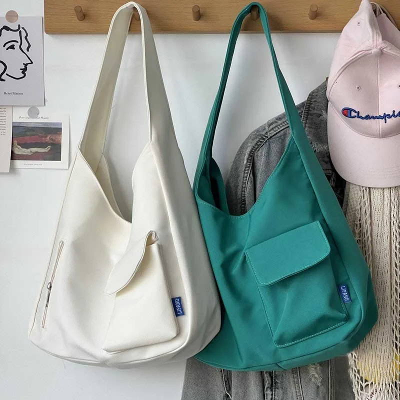 

Новинка 2022, простая Холщовая Сумка, женские повседневные однотонные тканевые сумки, вместительная сумка-мессенджер на одно плечо, сумка-тоут