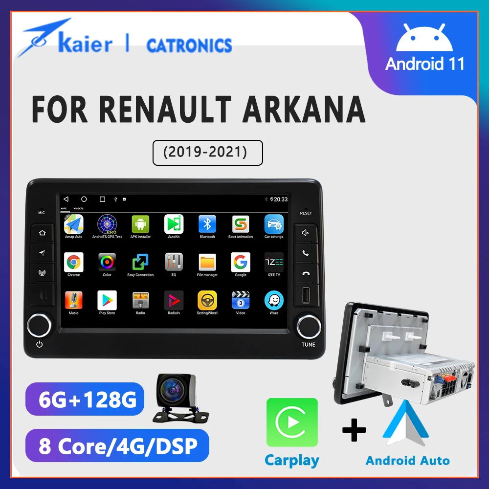 CATRONICS Android 11 DSP For Renault Arkana 2019-2021 Car Dvd Player Stereo Radio Gps Navigation  Multimedia