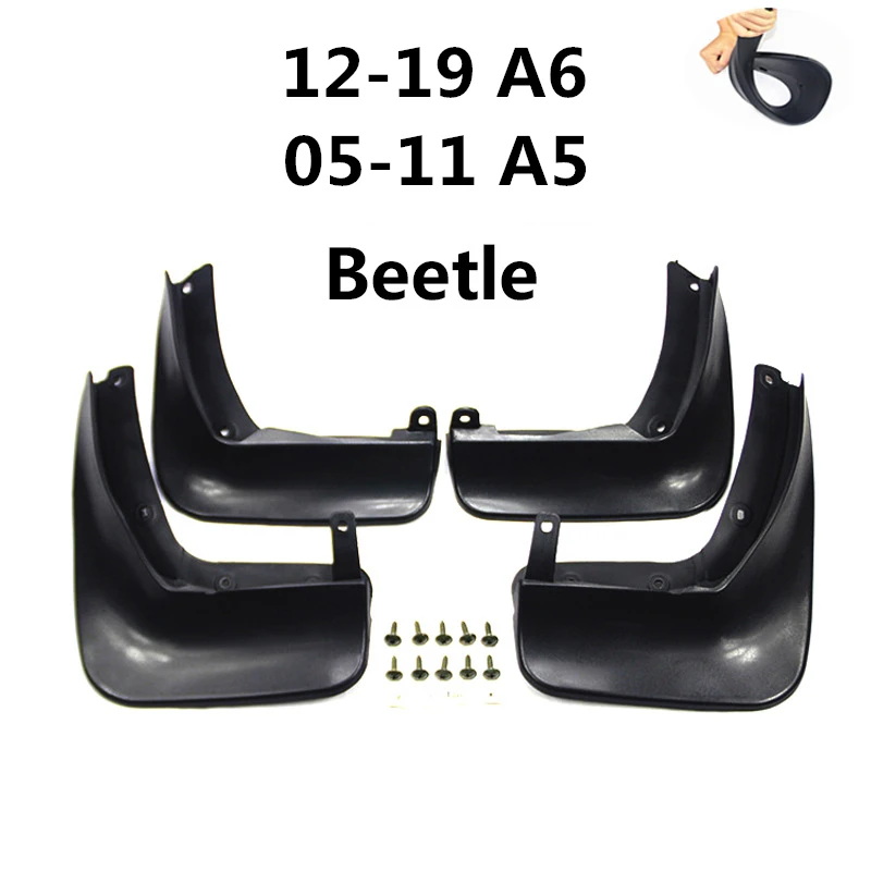 

4pcs Splash Guards Mud Flaps Fender Molded for Beetle A5 13-19 A6 05-11