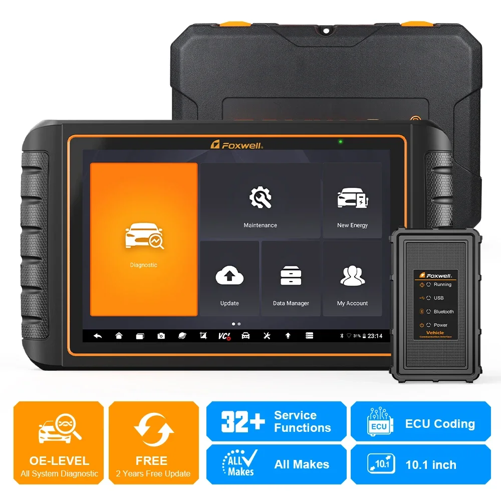 FOXWELL GT75 двунаправленный автомобильный сканер TPS Bluetooth OBD2 диагностический