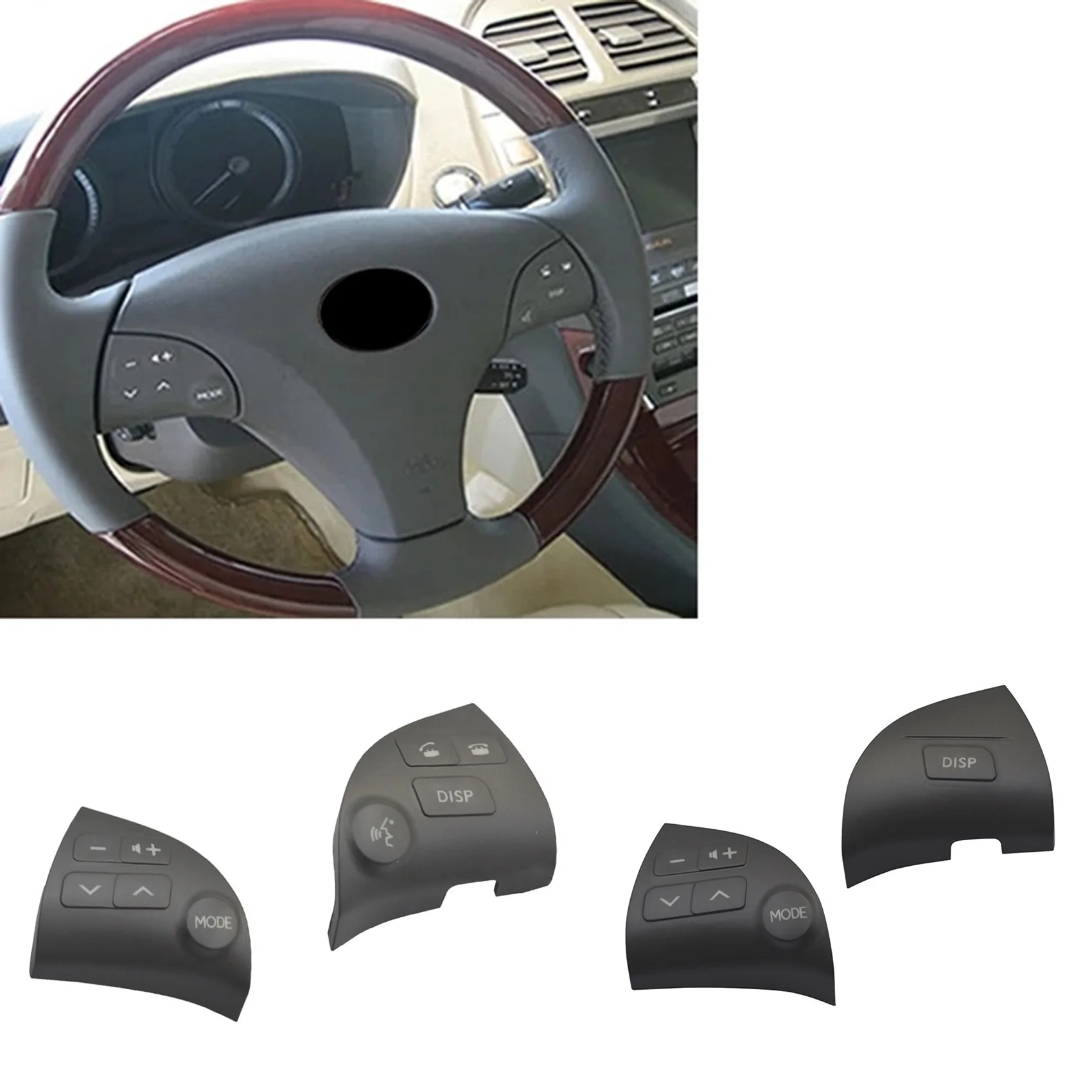 2 шт. многофункциональные кнопки для рулевого колеса Toyota Lexus ES350 84250-33190 B