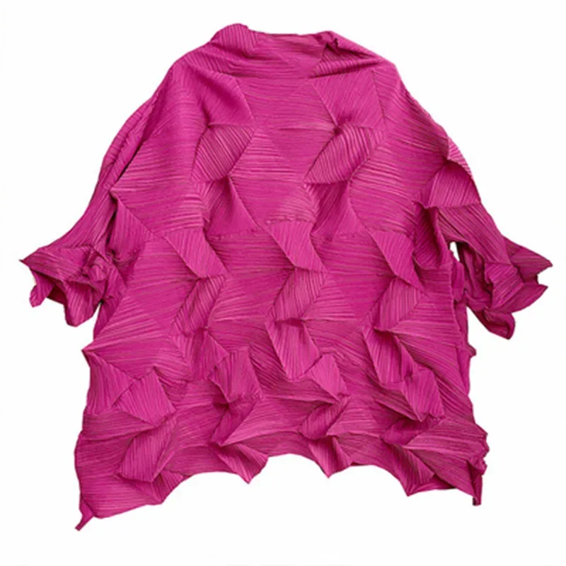 Плиссированные Топы ALSEY Miyake с бриллиантами женская летняя новая широкая футболка