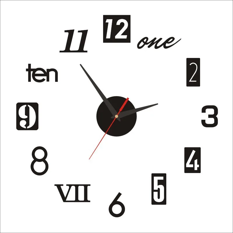 

3D Wall Clock DIY Acrylic Luminous Clock Watch Sticker Modern Design Wall Stickers Living Room Home Decore European-Style Clock