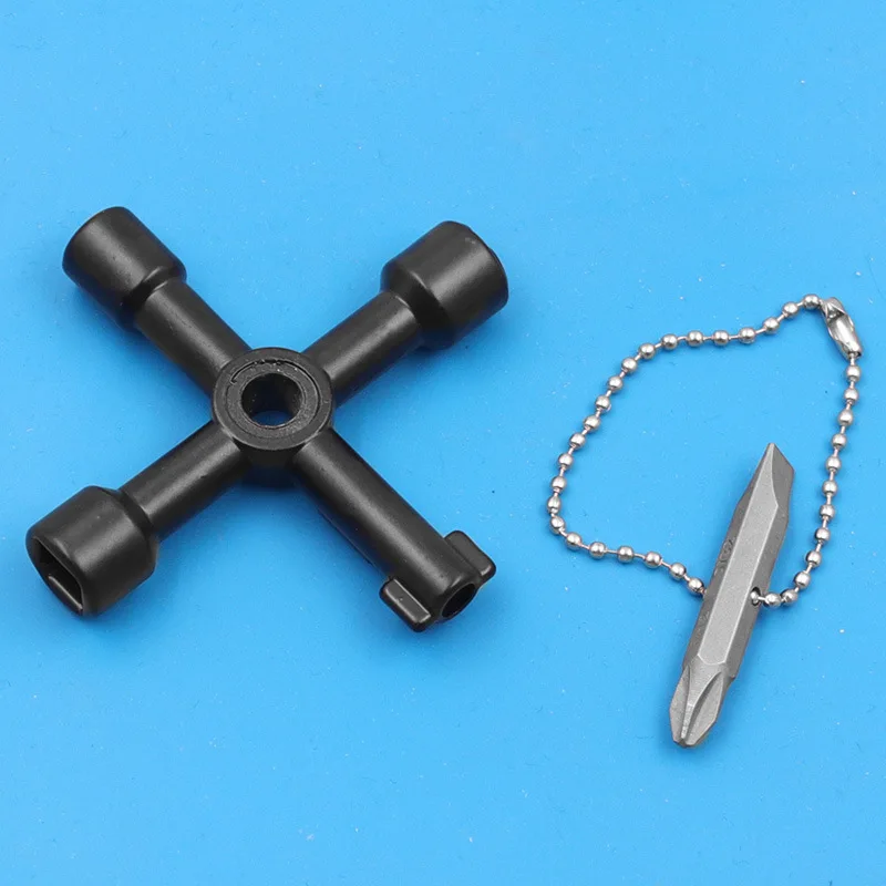 

Электрический шкаф управления лифтом счетчик воды клапан ключ черный крест в форме четыре в одном многоцелевой ключ с отверткой