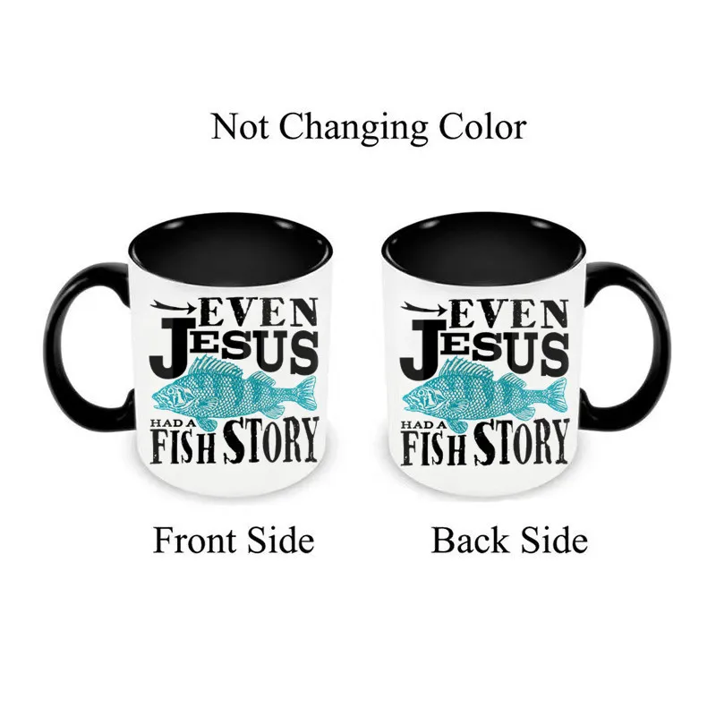Смешная кружка с Иисусом юмором семейная изображением бога меняет цвет посуда