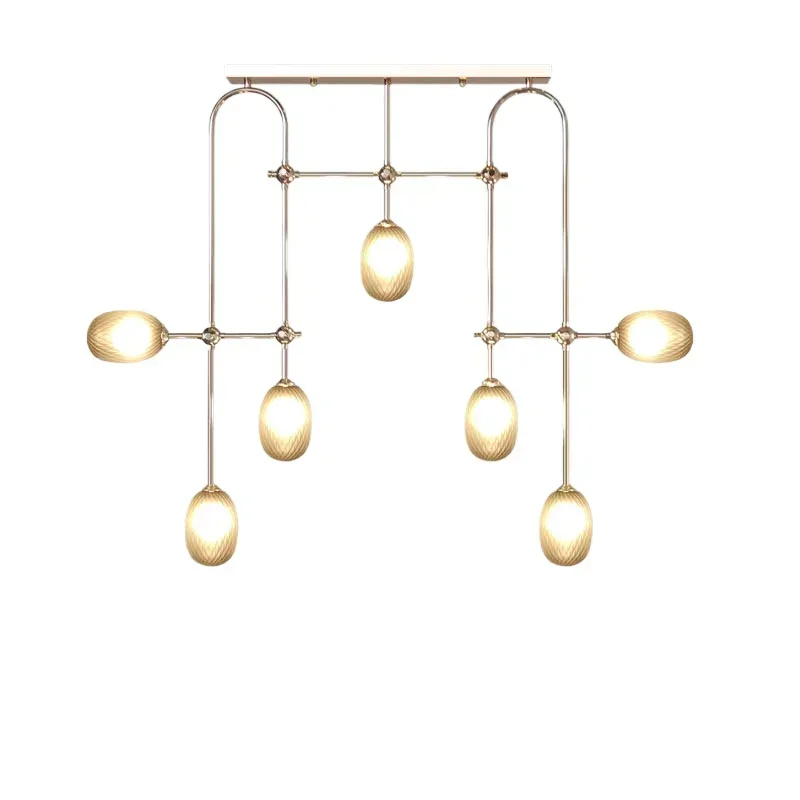 Роскошная Современная Золотая люстра с разными головками и стеклянными шариками