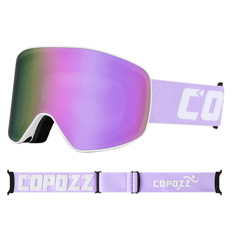 

COPOZZ Ski Goggles Double Layers Snowboard Goggles Anti-Fog UV400 Skate Skiing Snowboard Goggles For Men Women