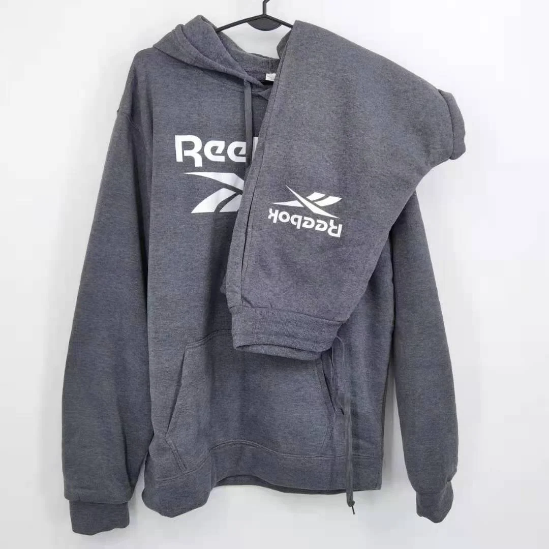 

Спортивный костюм Мужской флисовый из двух предметов, с капюшоном и принтом