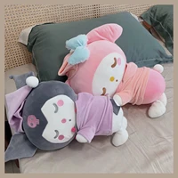 40cm kawaii sanrio cartoon cute sleeping face plush doll kulome little devil pudding dog soothing pillow cushion plush toy gift