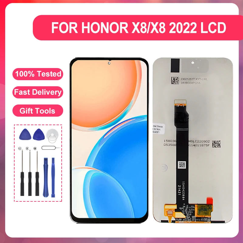 

1 шт., 6,7 дюйма, X8, 4G, дисплей для Huawei Honor X8 2022, ЖК-дисплей с сенсорным экраном, дигитайзер, Женская фотография, сборка X30I с рамкой