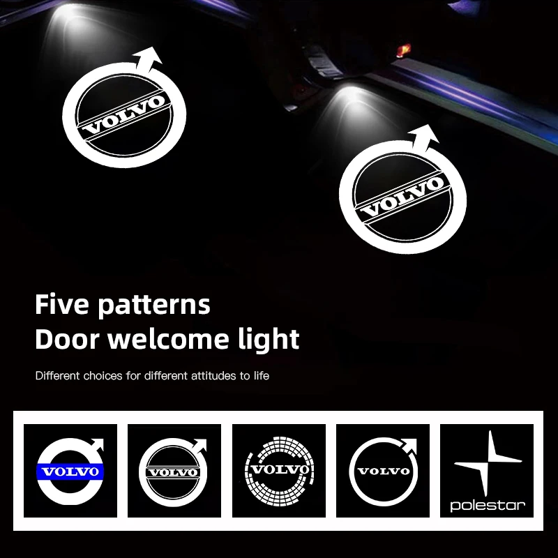 Фото Светодиодные HD-проекторы логотипов для дверей автомобиля Volvo (XC60, XC90, V40, V60, S60, V50, V90, S80, C40, XC40, V70, XC70, C30, C70, R-Design) №3