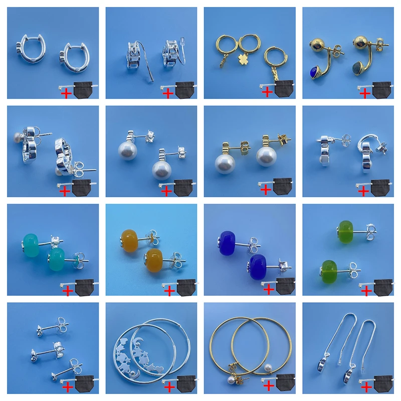

ED4 New tools Original 925 Sterling Silver Jewelry Spanish Bear Style Pearl Natural Stone Earrings Women's Jewelry Gift Free Del