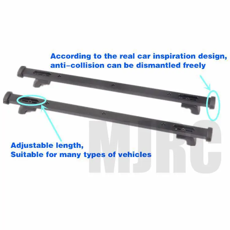 

Luggage Carrier Roof Rack Roof Fixing Rail for 1/10 RC Crawler Trax/as TRX4 TRX6 Axial SCX10 III 90046 AXI03007 Parts