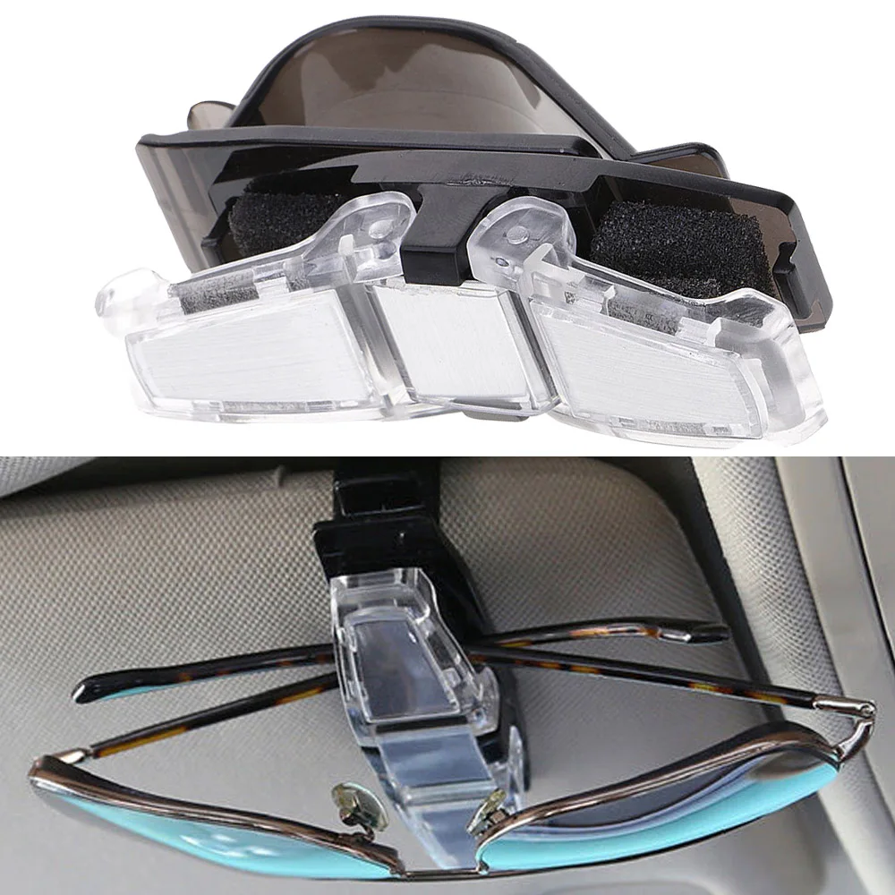

1 Pcs Multi Function Double Sunglasses Glasses Holder Car Interior Parts