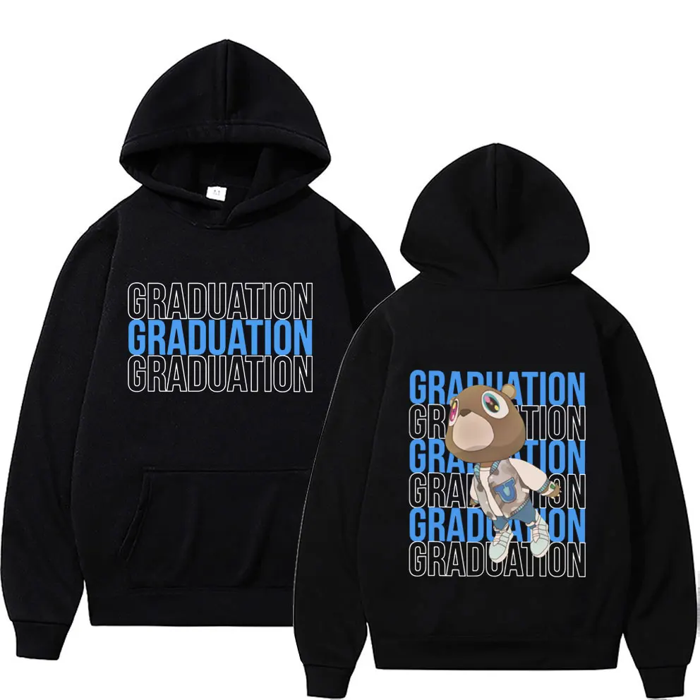 

Rapper Kanye West Graduation Hoodie Men's Women Hip Hop Vintage Hooded Sweatshirts Fleece Warm Oversized Hoodies Y2K Streetwear