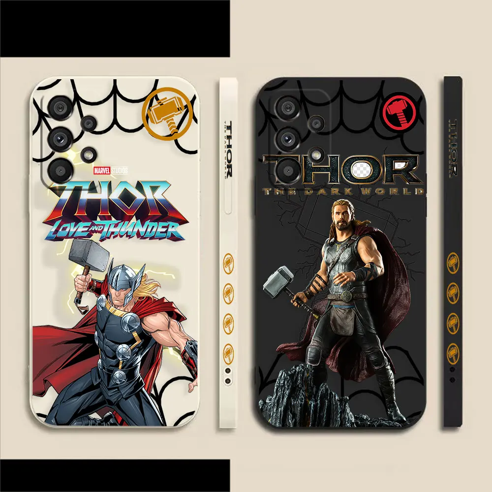 

Marvel Avengers Thor Phone Case For Samsung Galaxy A73 A72 A71 A53 A52 A51 A42 A33 A32 A31 A23 A22 A21S 4G 5G Colour Liquid Case